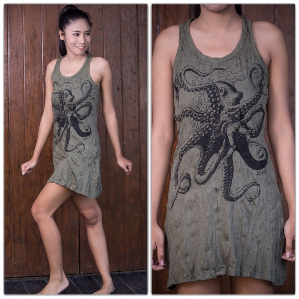 Substance Grey Octopus Dress